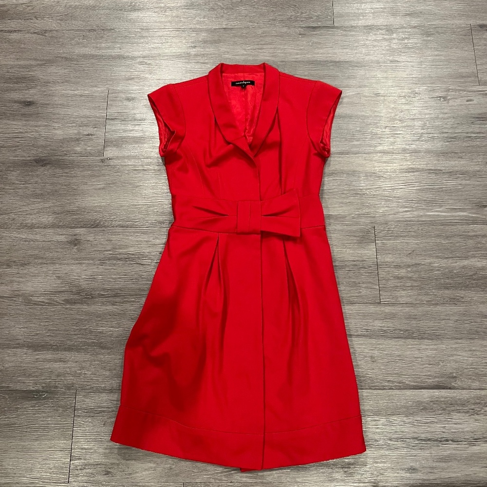 Nanette Lenore red dress with bow waist (size 2)